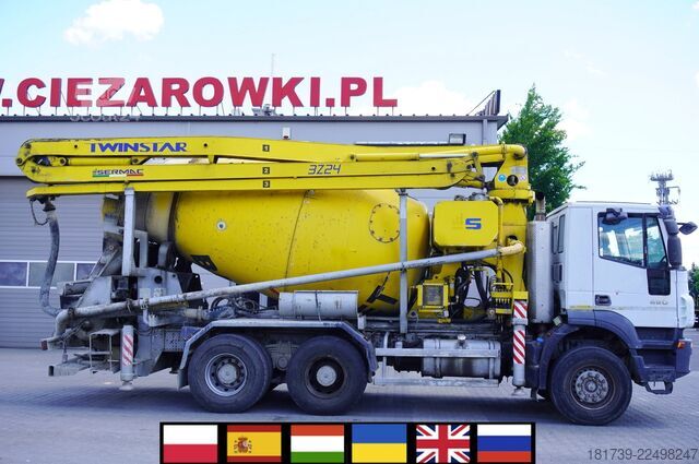 Betongpumpe Iveco Trakker 450 6x4 / Sermac Twinstar 3Z24