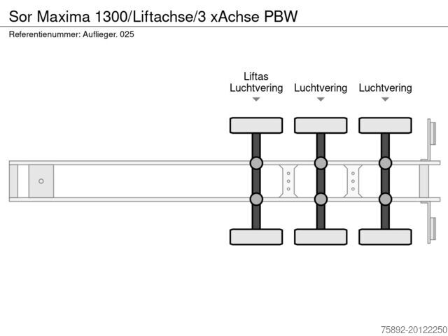 Kühl-/Tiefkühltransport Sor Maxima 1300/Liftachse/3 xAchse PBW