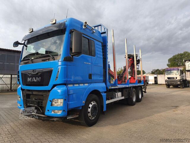 Veículo de madeira MAN TGX 26.500 Holz-LKW TÜV NEU Holztransporter m P...