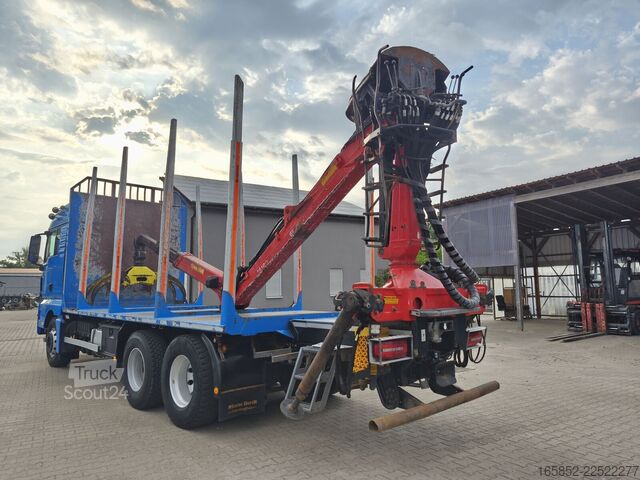 Veículo de madeira MAN TGX 26.500 Holz-LKW TÜV NEU Holztransporter m P...