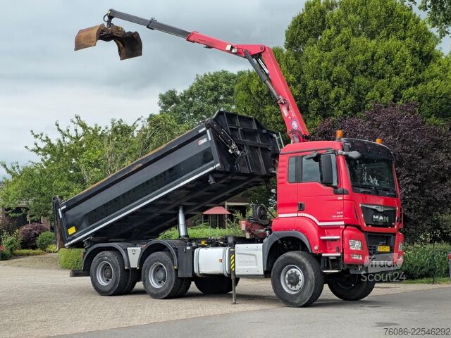 قلابة مع رافعة MAN TGS 33.400 6X6 BH WVT WS Z-kraan/KIPPER!! EURO 6!!