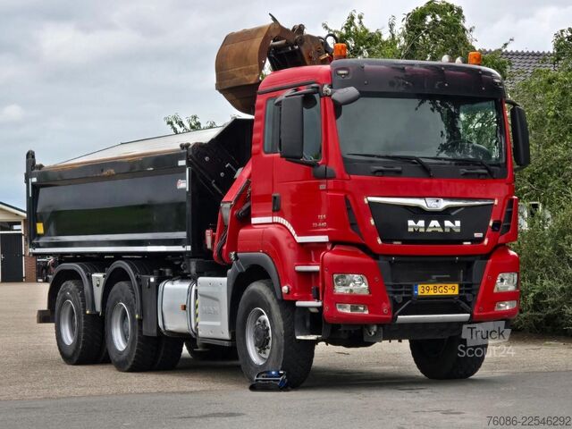 قلابة مع رافعة MAN TGS 33.400 6X6 BH WVT WS Z-kraan/KIPPER!! EURO 6!!