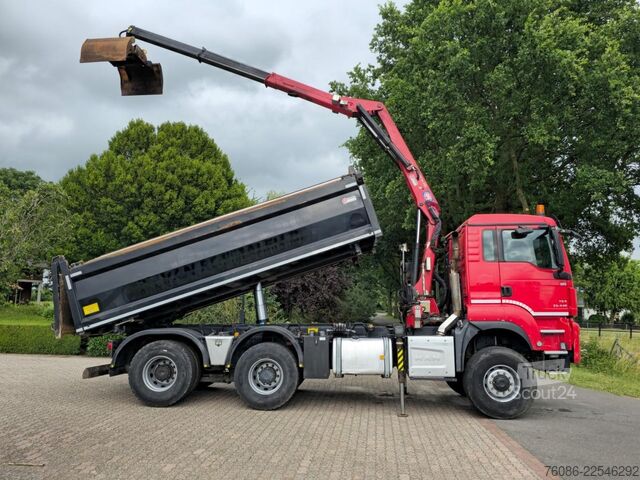 قلابة مع رافعة MAN TGS 33.400 6X6 BH WVT WS Z-kraan/KIPPER!! EURO 6!!