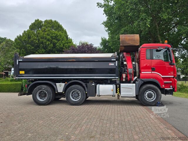 قلابة مع رافعة MAN TGS 33.400 6X6 BH WVT WS Z-kraan/KIPPER!! EURO 6!!