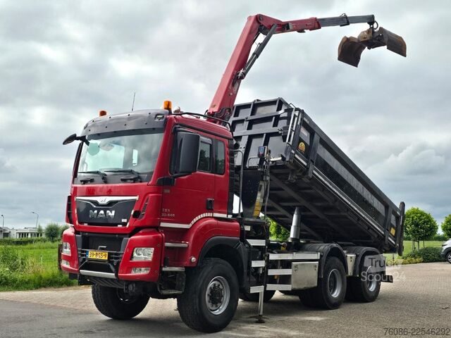 قلابة مع رافعة MAN TGS 33.400 6X6 BH WVT WS Z-kraan/KIPPER!! EURO 6!!
