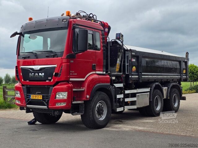 Tippbil med kran MAN TGS 33.400 6X6 BH WVT WS Z-kraan/KIPPER!! EURO 6!!