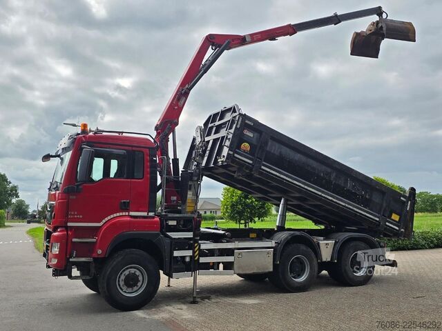 Tippbil med kran MAN TGS 33.400 6X6 BH WVT WS Z-kraan/KIPPER!! EURO 6!!