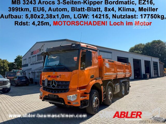 Dreiseitenkipper LKW MERCEDES-BENZ Arocs 3243 3.S.K Motorschaden