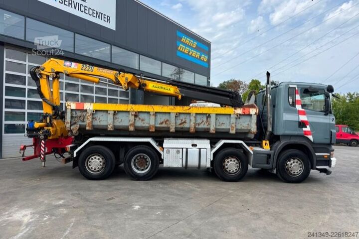 Camion benne à bras amovible SCANIA R440 8x2 Hiab 20T & Kran abnehmbar HMF 2220-7
