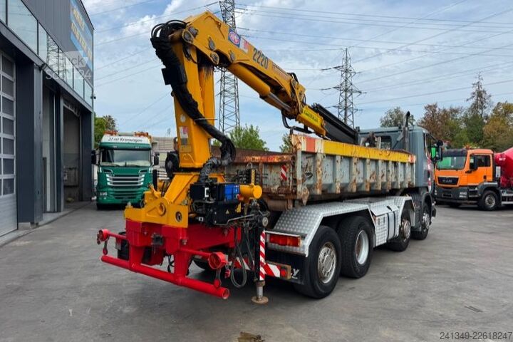 Camion benne à bras amovible SCANIA R440 8x2 Hiab 20T & Kran abnehmbar HMF 2220-7