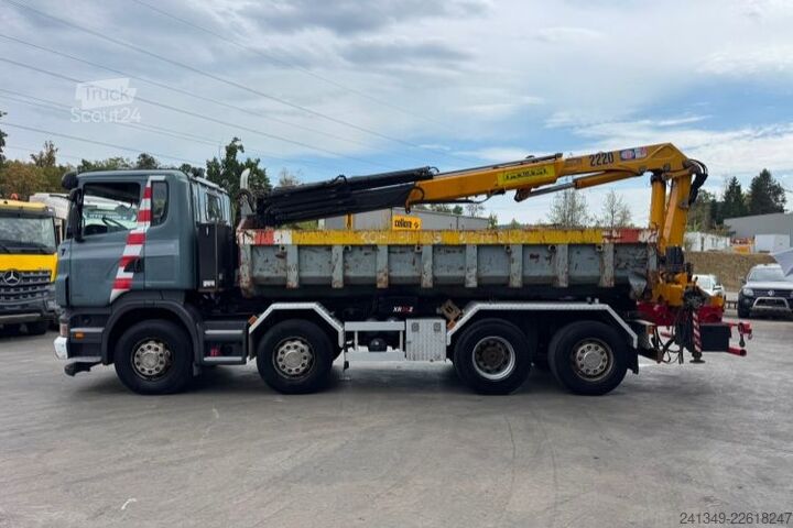 Camion benne à bras amovible SCANIA R440 8x2 Hiab 20T & Kran abnehmbar HMF 2220-7