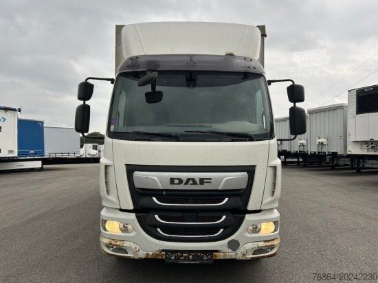Camion cu platformă și prelată DAF LF 260 16 TONNER PLANE MIT LBW, MANUELL, E6,