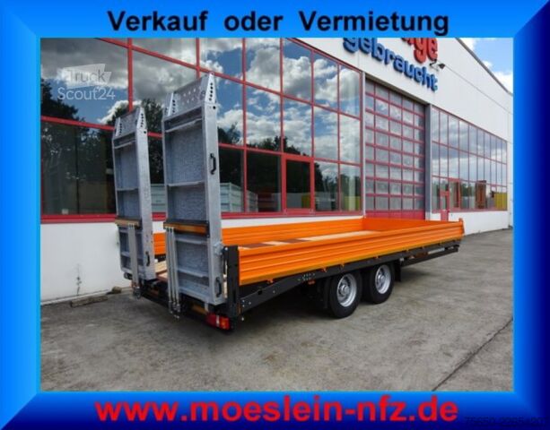 Remolque de plataforma baja Möslein TTT 11-6,2 BR Orange  Tandemtieflader mit breiten RampenNeufahrzeug