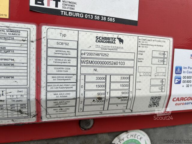 Kufr Schmitz Cargobull SCB S2 / Box Trailer / 2 as Disk