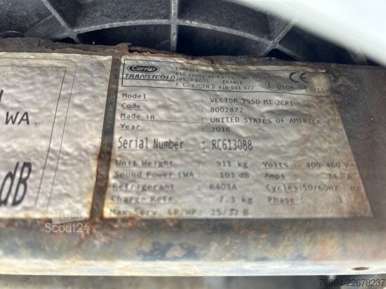 Låglastarsläpvagn KRONE MULTITEMP KüHLAUFLIEGER,   CARRIER VECTOR 1950 MT 2CPT
