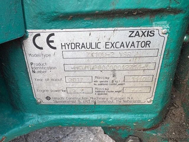 Minikotró Hitachi ZX10 ZX 10U-2