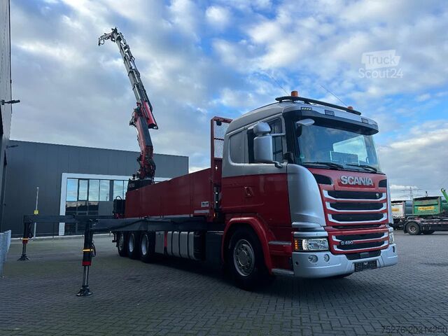 Nosturiauto Scania G490 8x4 Tridem + Fassi F820 RA + Fly jib Euro 6