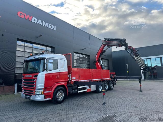 Ciężarówka z dźwigiem Scania G490 8x4 Tridem + Fassi F820 RA + Fly jib Euro 6
