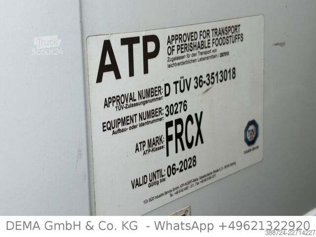 Рефрижераторний вантажівка MERCEDES-BENZ Atego 1524*E6c*LBW*Klima*ATP*TÜV*Seitentür*