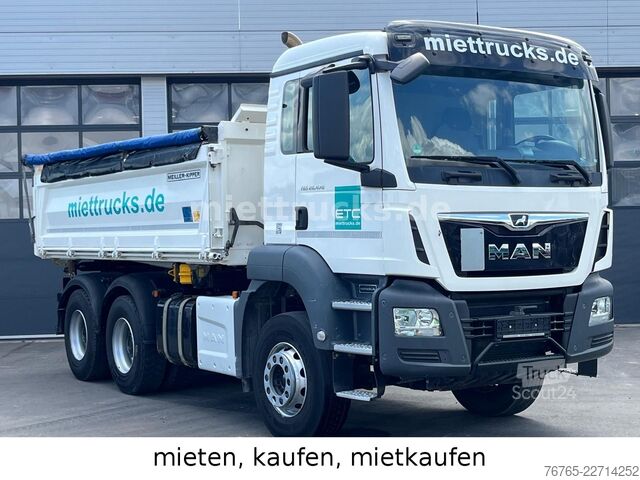 Driezijdige kipper MAN 26.470 6x4 Meiller Bordmatik Mietkauf 1555 Euro