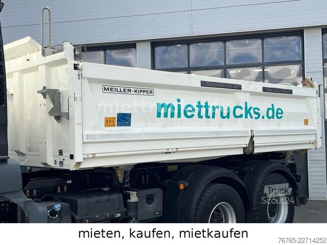 Driezijdige kipper MAN 26.470 6x4 Meiller Bordmatik Mietkauf 1555 Euro