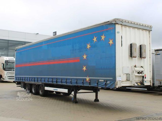 Atvērta puspiekabe ar tentu KRONE MEGA LINER, LOWDECK, LIFTING AXLE, MULTILOCK