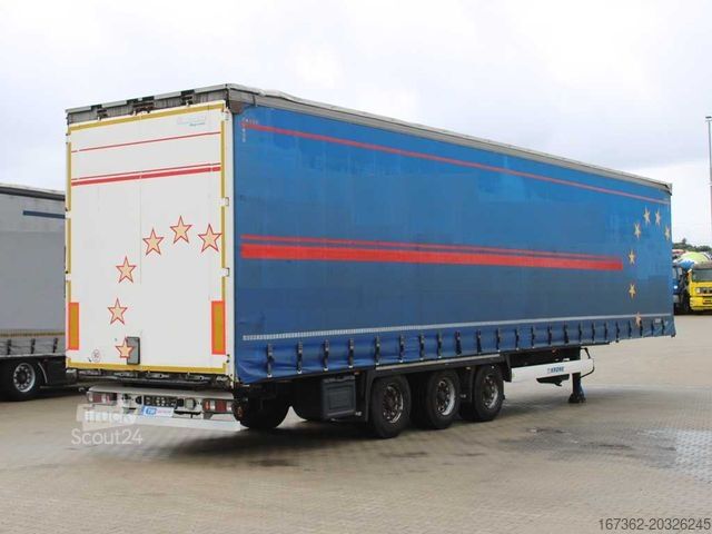 Atvērta puspiekabe ar tentu KRONE MEGA LINER, LOWDECK, LIFTING AXLE, MULTILOCK