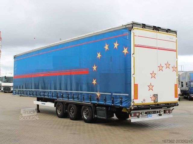 Atvērta puspiekabe ar tentu KRONE MEGA LINER, LOWDECK, LIFTING AXLE, MULTILOCK