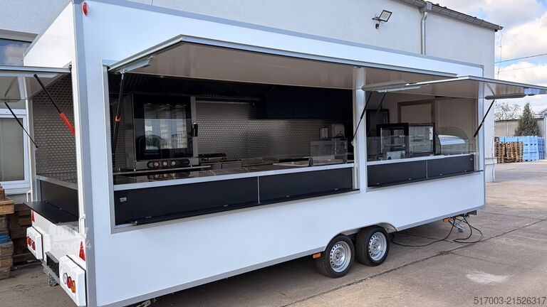 Satış römorku Imbisswagen| Foodtruck, 6,2m Imbissanhänger,