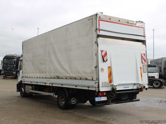 Tentinė platforma sunkvežimis IVECO EUROCARGO 120E25, EURO 6, SIDEWALLS, TAIL LIFT