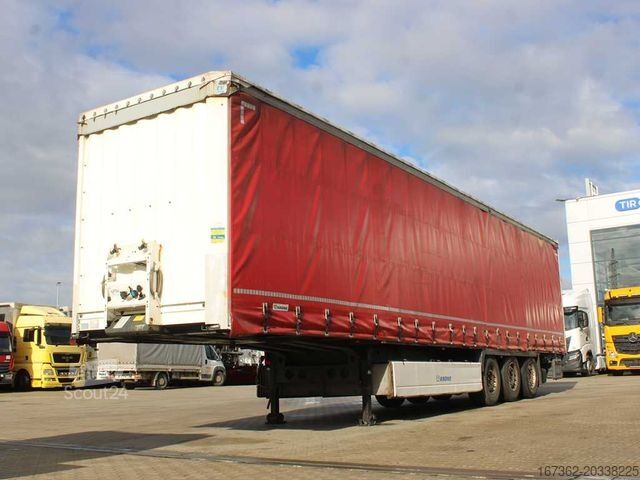 Open semitrailer with tarp KRONE SD, LIFTING AXLE, SAF, MULTILOCK