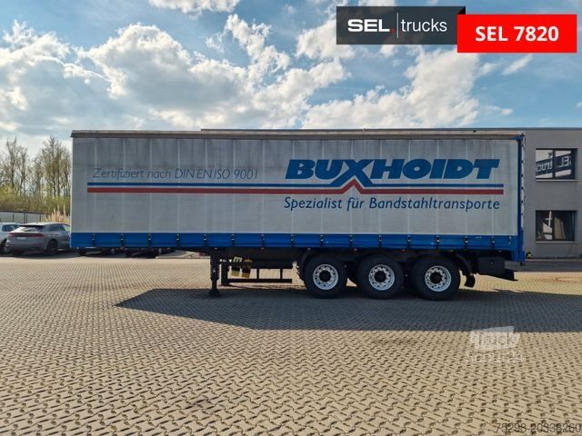 Åben sættevogn med presenning SCHMIDT Hagen SPC/39/E/10,5 / Coilmulde / Lenk-Liftachse