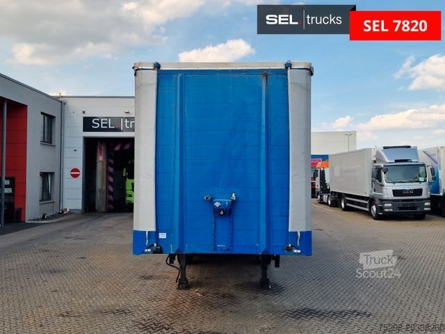 Åben sættevogn med presenning SCHMIDT Hagen SPC/39/E/10,5 / Coilmulde / Lenk-Liftachse