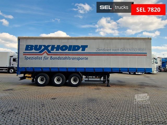 Åben sættevogn med presenning SCHMIDT Hagen SPC/39/E/10,5 / Coilmulde / Lenk-Liftachse
