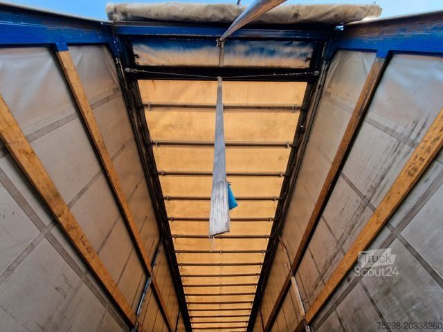 Åben sættevogn med presenning SCHMIDT Hagen SPC/39/E/10,5 / Coilmulde / Lenk-Liftachse