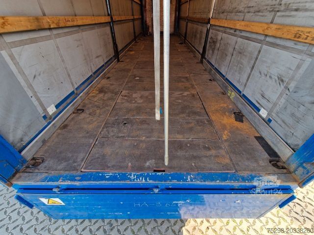 Åben sættevogn med presenning SCHMIDT Hagen SPC/39/E/10,5 / Coilmulde / Lenk-Liftachse