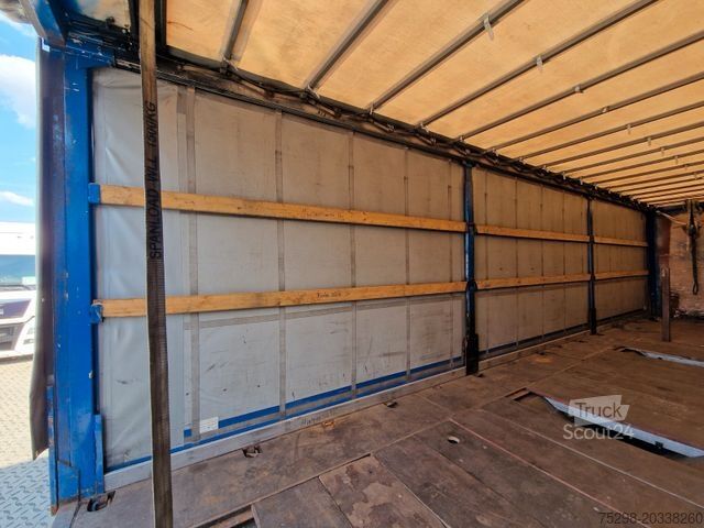 Åben sættevogn med presenning SCHMIDT Hagen SPC/39/E/10,5 / Coilmulde / Lenk-Liftachse
