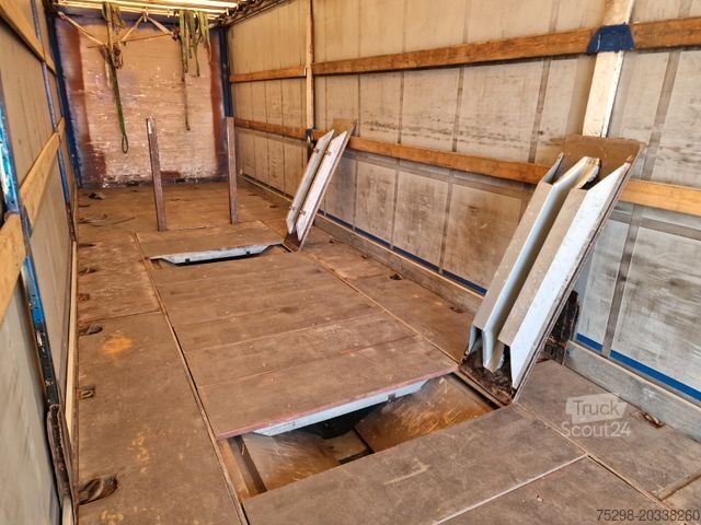 Åben sættevogn med presenning SCHMIDT Hagen SPC/39/E/10,5 / Coilmulde / Lenk-Liftachse