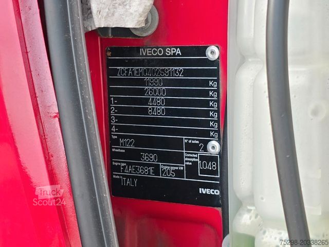 Tentinė platforma sunkvežimis IVECO Eurocargo 120E28 / Ladebordwand / Aluklappen