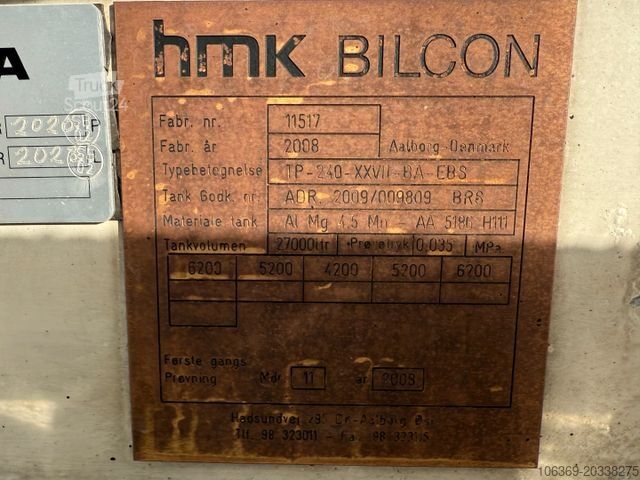 Tankoplegger  HMK Bilcon 27.000 l. ADR Tank 5 compartment