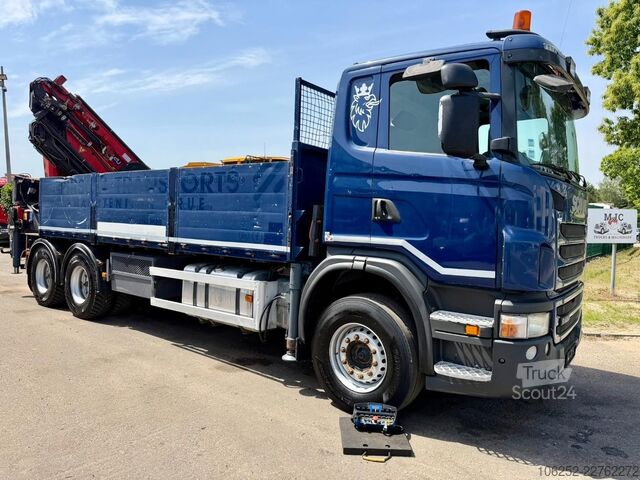 Open laadbak Scania G480 6x4 PRITSCHE + (31m) KRAN HMF 4720 K7 + JI...