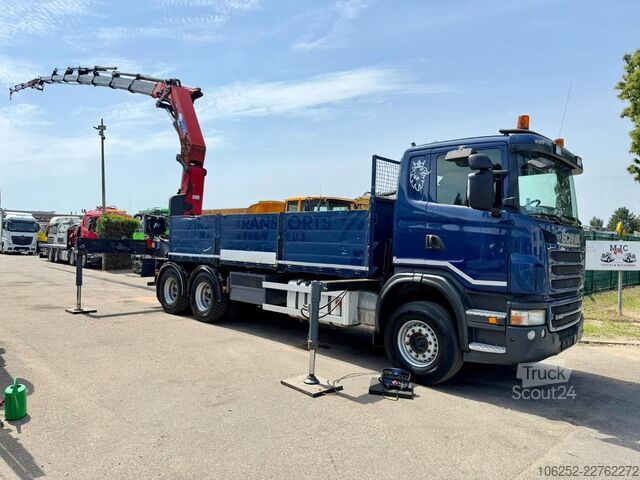 Open laadbak Scania G480 6x4 PRITSCHE + (31m) KRAN HMF 4720 K7 + JI...