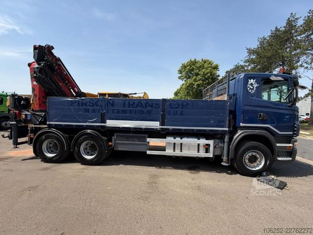 Open laadbak Scania G480 6x4 PRITSCHE + (31m) KRAN HMF 4720 K7 + JI...