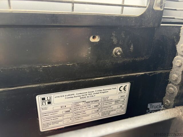 Elektrische palletstapelaar met dissel HYSTER S1.4