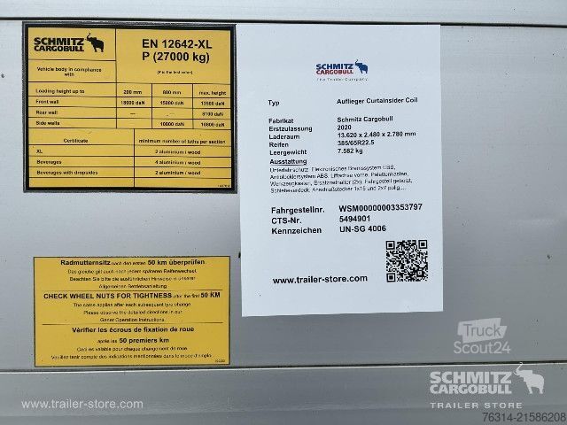 Otevřený návěs s plachtou Schmitz Cargobull Curtainsider Coil Getränke