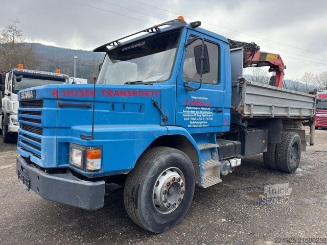 Самосвал SCANIA T112 DREISEITENKIPPER+KRAN PK14500B*1982*
