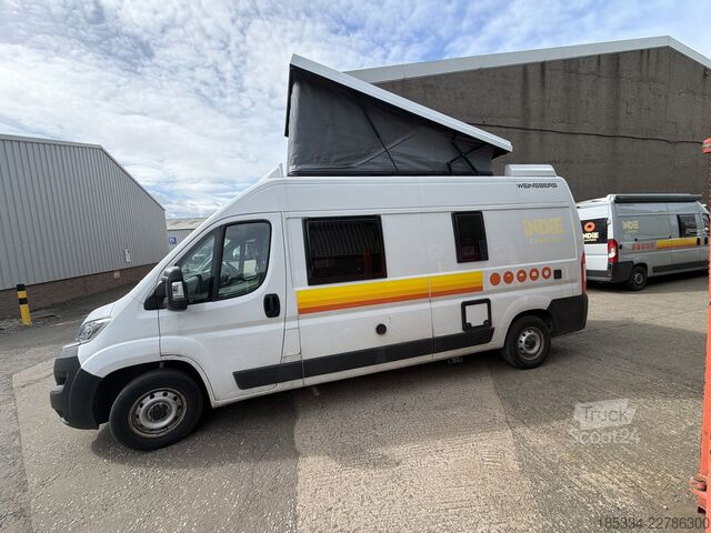 عربة التخييم Fiat Ducato Weinsberg Carabus 2024 | Boîte manuelle | Toit relevable