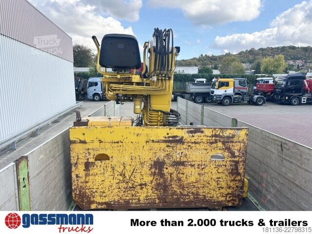 Åpen semitrailer med presenning  Baustoff-Auflieger, Rollkran Kennis 14R,