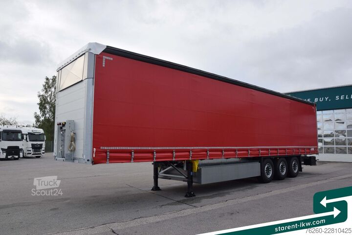 Semirimorchio con telone SCHMITZ CARGOBULL Hubdach Liftachse Palettenkasten LED MIETE