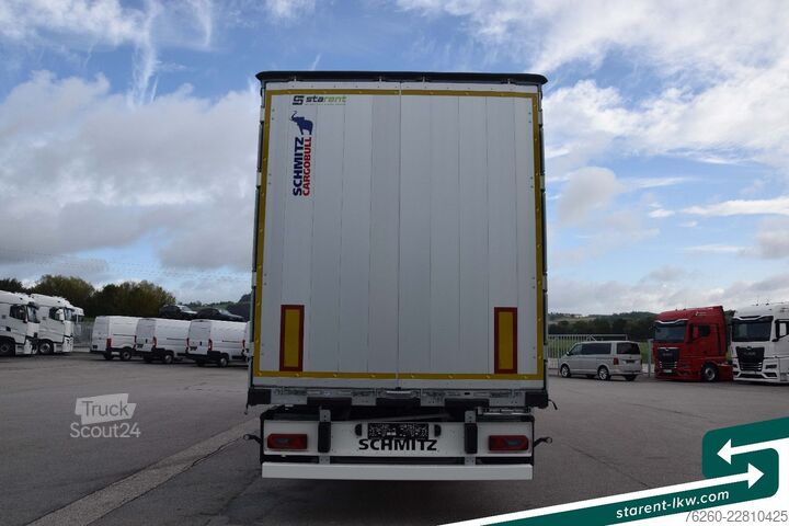 Semirimorchio con telone SCHMITZ CARGOBULL Hubdach Liftachse Palettenkasten LED MIETE